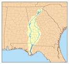 Map of the ACF watershed 
