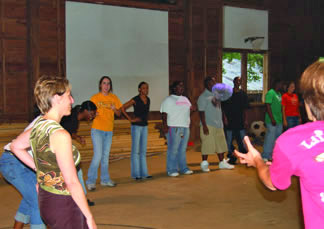 Students play a game as part of the Leadership Selma-Dallas County youth program.