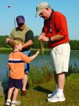 Luke Terry catching fish