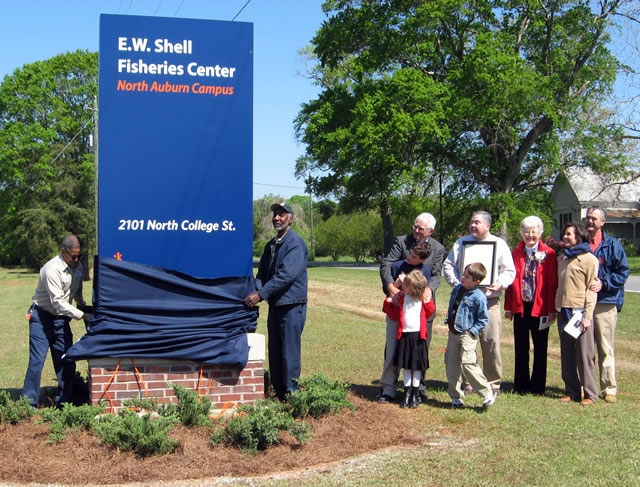E.W. Shell Fisheries Center sign unveiled